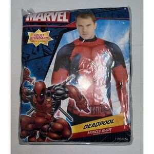 Marvel Deadpool Muscle Costume Shirt Adult Standard Halloween Cosplay Mens